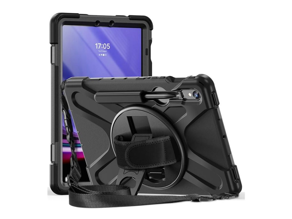 Estuff Austin - Bagsidecover Til Tablet - Polykarbonat, Silicone - Sort - For Samsung Galaxy Tab S7, Tab S8, Tab S9, Tab S9 Fe