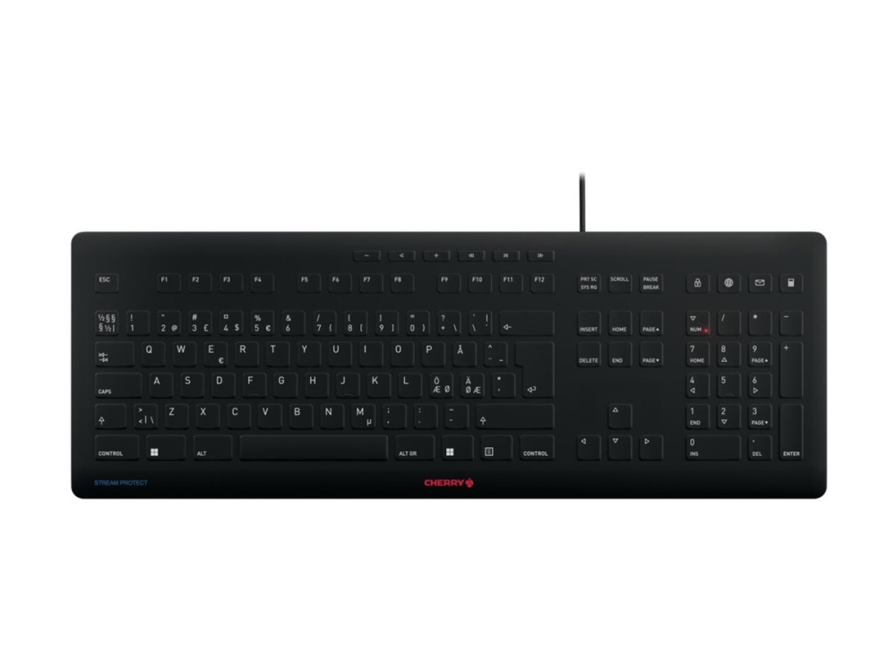 Cherry Stream Keyboard - Tastatur - Sanitisierbare Hygienetastatur - Abwaschbar - Usb - Qwerty - Nordic