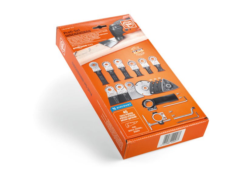 Fein Profi-Set - Tilbehørssett for multiverktøy - 45 deler - Starlock Max