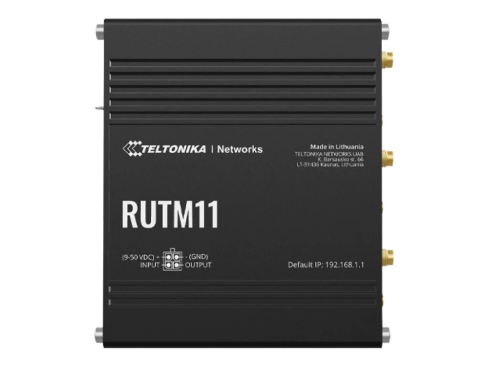 Teltonika Rutm11 - Trådløs Router - Wwan 4-Port Switch - 1Gbe, Ppp - Wi-Fi 5 - Dual Band - 3G, 4G - Din Monterbar På Skinne, Væg-Monterbar, Overflade