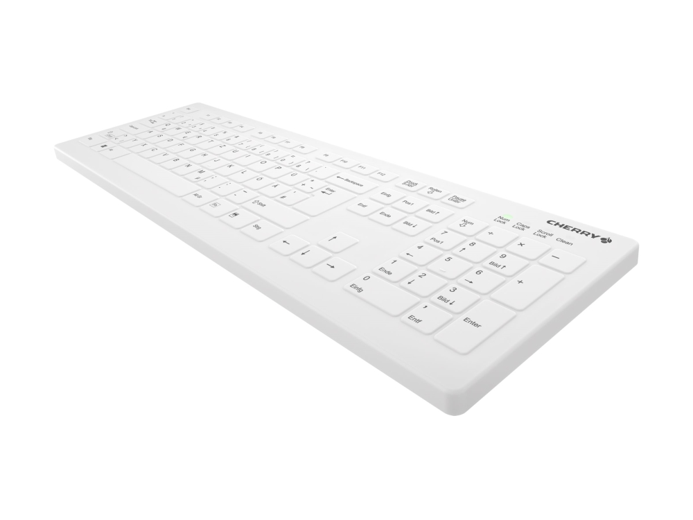 Active Key Ak-C8112 - Tastatur - Abwischbar, Flaches Tastenprofil, Ip68 - Kabellos - 2,4 Ghz - Azerty - Französisch - Weiß