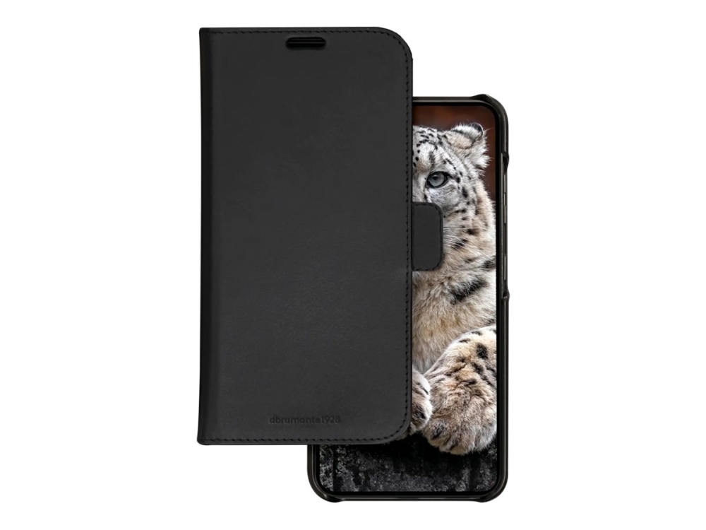 Dbramante1928 Lynge - Flip-Hülle Für Mobiltelefon - Vollnarbenleder - Schwarz - Für Samsung Galaxy A55