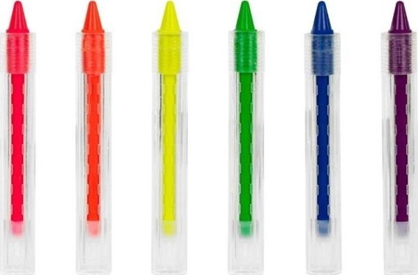 UV-luminiscerande ansiktsmålningspennor 6st | Leksaker - Kreativitet - Ansiktsmålning | GameStuff