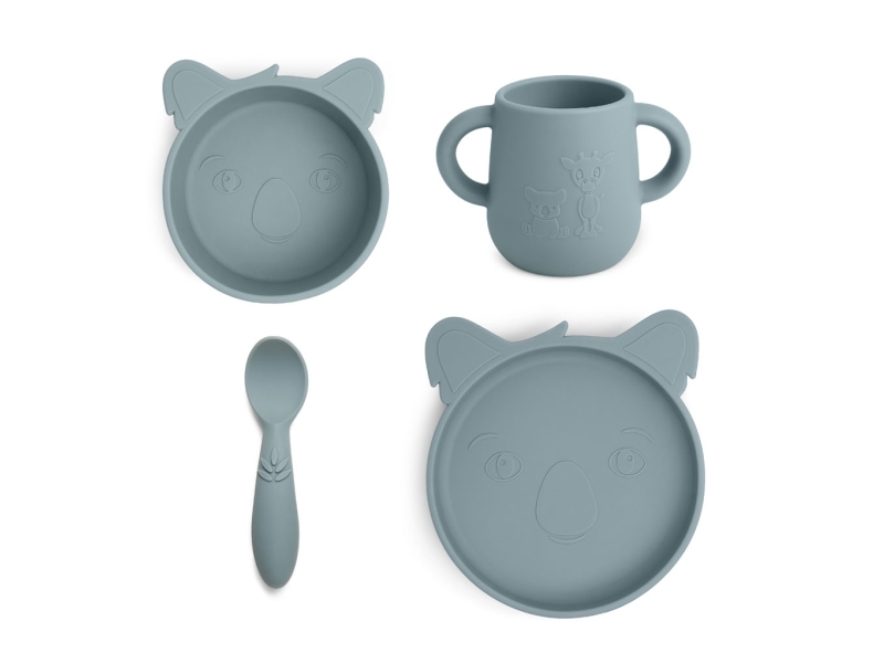 Nuuroo Lykke serviceset i silikon 4-pack | Bordssättning - Par - Ätset för barn | GameStuff