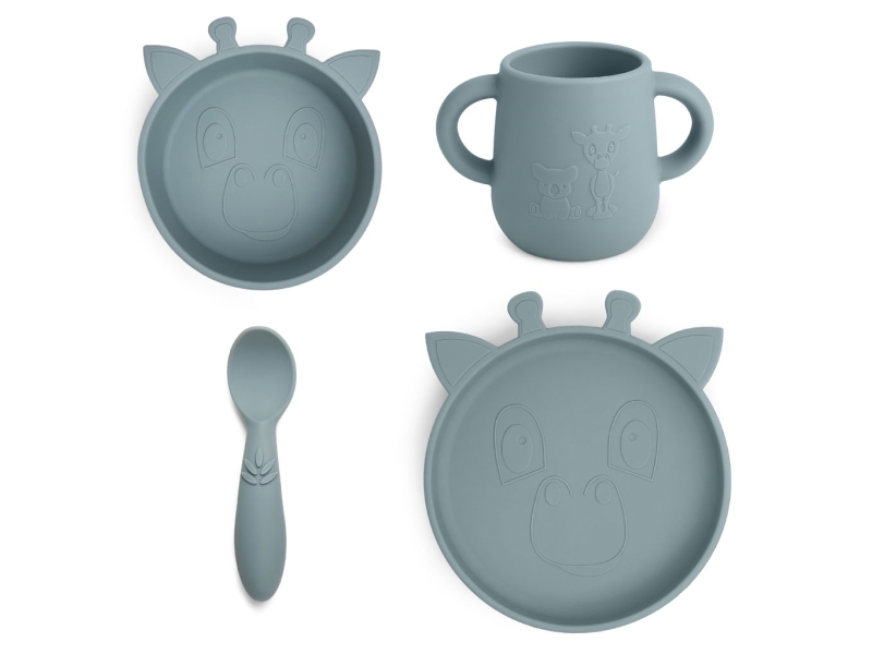 Nuuroo Lykke serviceset i silikon 4-pack | Bordssättning - Par - Ätset för barn | GameStuff