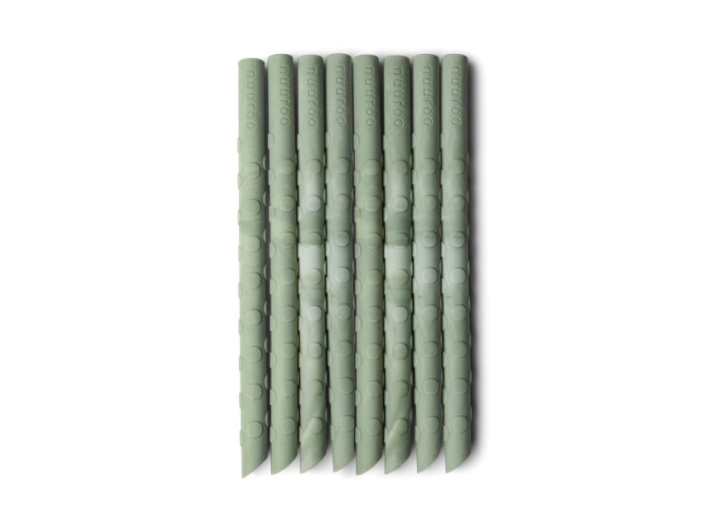 Ada silikone sugerør 8-pak - Green Mix