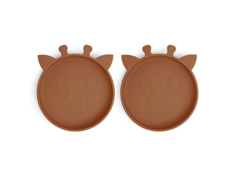 Nuuroo nuuroo - 2 Giraffe Caramel Cafe silikone tallerkener
