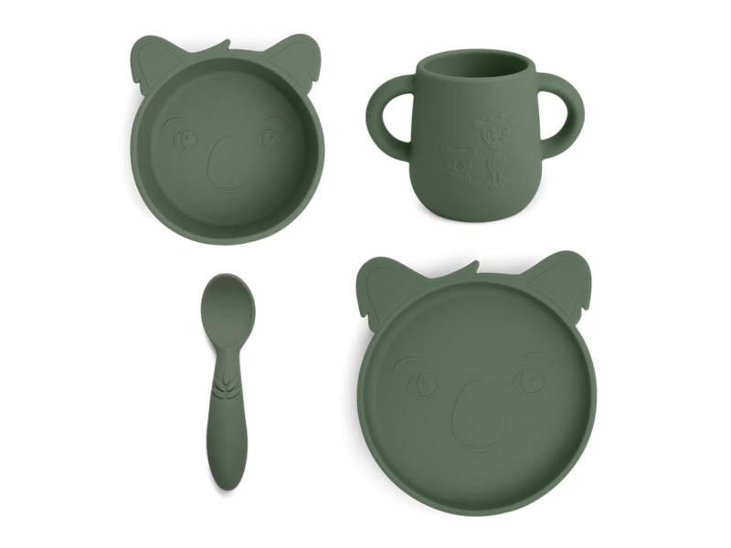 Nuuroo Lykke serviceset i silikon 4-pack | Bordssättning - Par - Ätset för barn | GameStuff