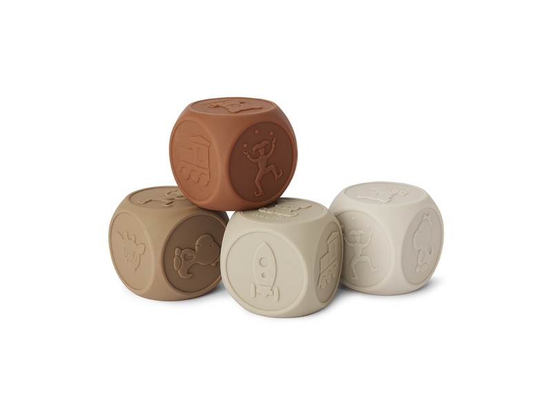 Nuuroo Sana silikonterninger 4-pack | Leksaker - För dom minsta - Aktivitetsfilt | GameStuff