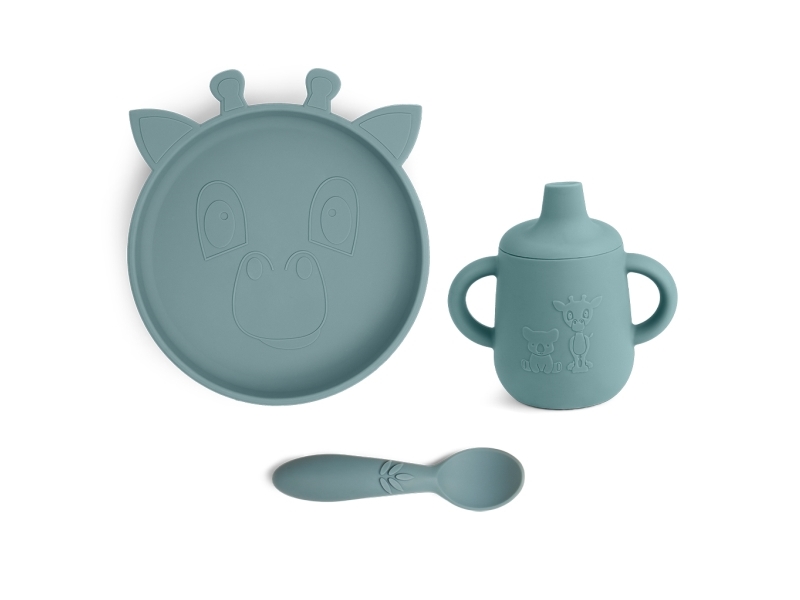 Nuuroo Elke serviceset i silikon 3-pack | Bordssättning - Par - Ätset för barn | GameStuff