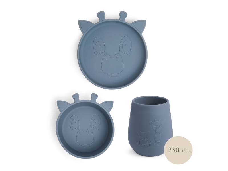 Nuuroo Bo serviceset i silikon 3-pack | Bordssättning - Par - Ätset för barn | GameStuff