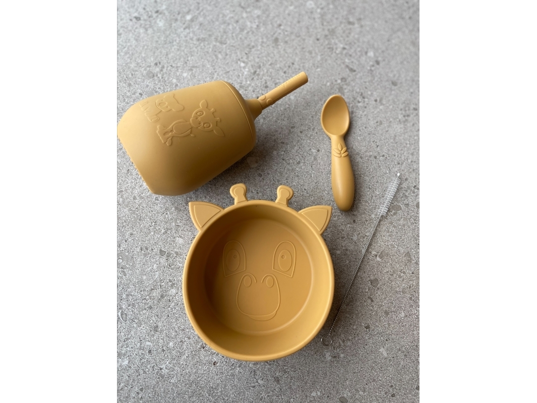 Nuuroo Blå serviceset i silikon 3-pack | Bordssättning - Par - Ätset för barn | GameStuff