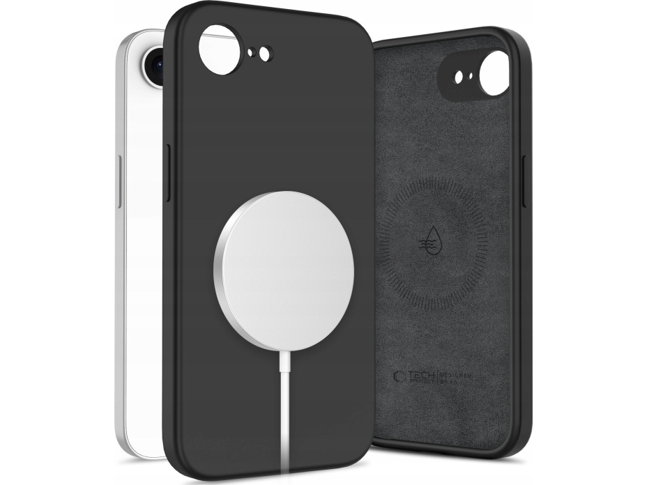 Tech-Protect Liquid Silicone Magsafe Iphone 16E Czarny