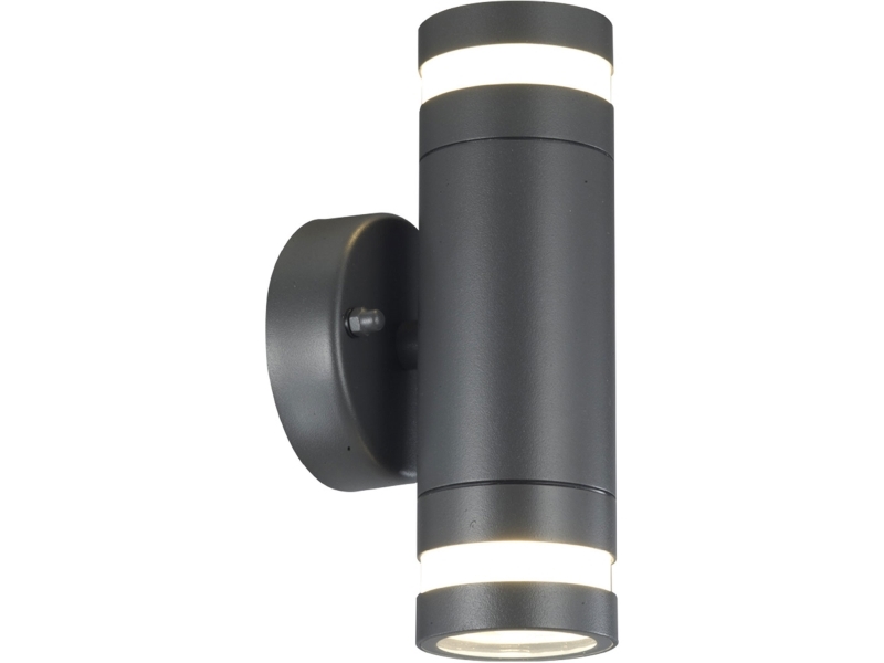 Fredrik II Väggarmatur 2xGU10-sockel IP44 Antracit