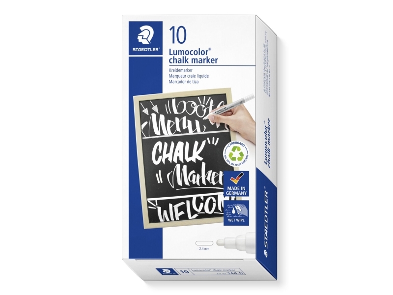 Staedtler 344-0, Vit, Stifthylsa, 10 styck | Skrivredskap - Märkpennor - Permanent Marker | GameStuff