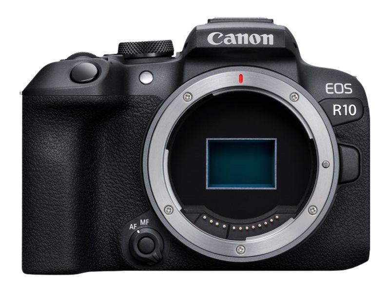 Canon EOS R10 - Digitalkamera - spegellöst - 24.2 MP - APS-C - 4 K / 60 fps - endast stomme - Wi-Fi, Bluetooth - svart | Foto och video - Digitalkameror - Spegellöst systemkamera | GameStuff