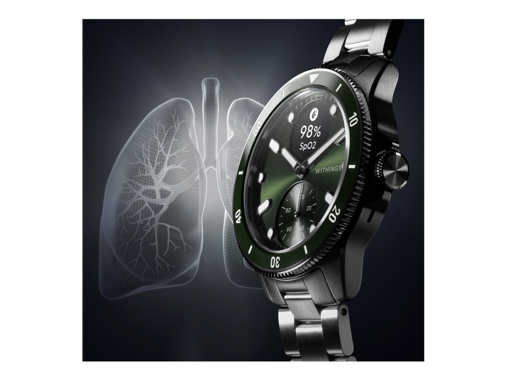 Withings Withings Scanwatch Nova Smartwatch - Uhr Mit Ekg-, Puls-, Spo2- Und Temperaturmessung, Sowie Aktivitäts- Und Schlafmessung (42Mm, Grün)