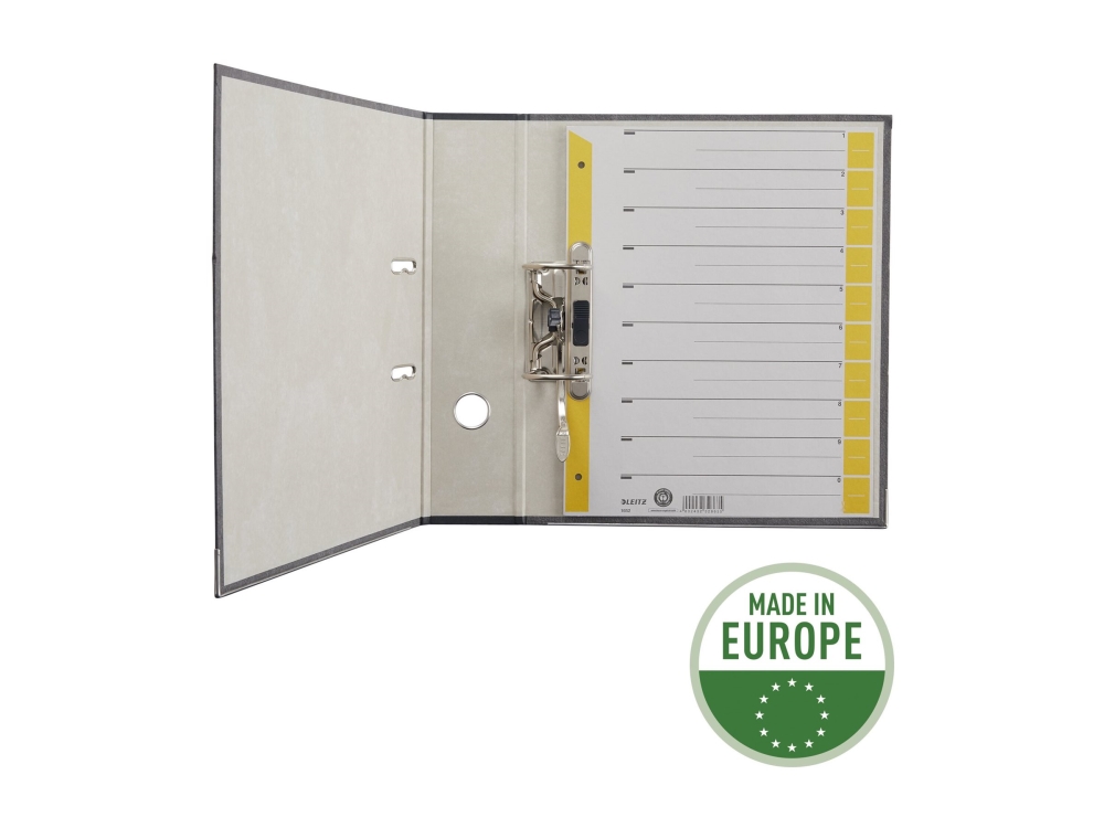 Leitz - Deler - 10 dele - præ-trykt: 0-9 - for A4 (210 x 297 mm) - med faneblade - gul