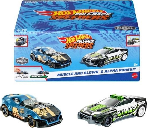 Hot Wheels Pull-Backs 1:43 2-Pack