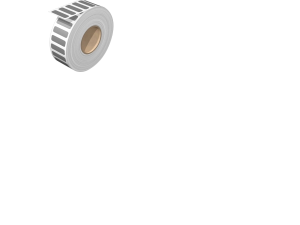WEIDMÜLLER MultiMark SM 27/8 MM GR grå selvklæbende Polyester mærke med acrylat lim halogenfri uden print 1 rulle med 1000 stk - (1000 stk.)