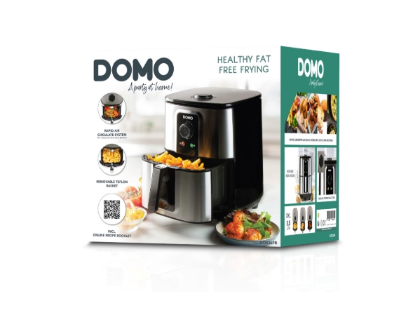 Domo Do536fr, Varmluftsteger, 5,5 L, 1,5 Kg, 80 °C, 200 °C, 30 Min.