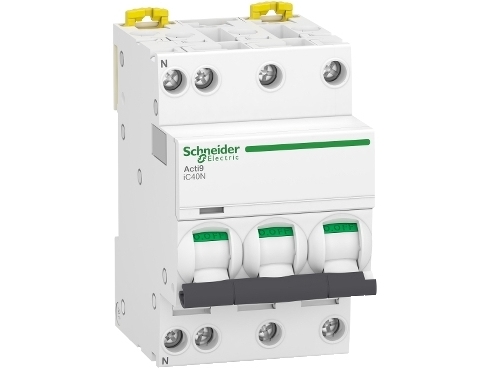 SCHNEIDER ELECTRIC Automatsikring - MCB 16A C karakteristisk, 3 polet + nul, 10kA kortslutningsbrydeevne, 400v AC, , 54mm bred | EL Artiklar - Elcentral - Automatsäkringar | GameStuff
