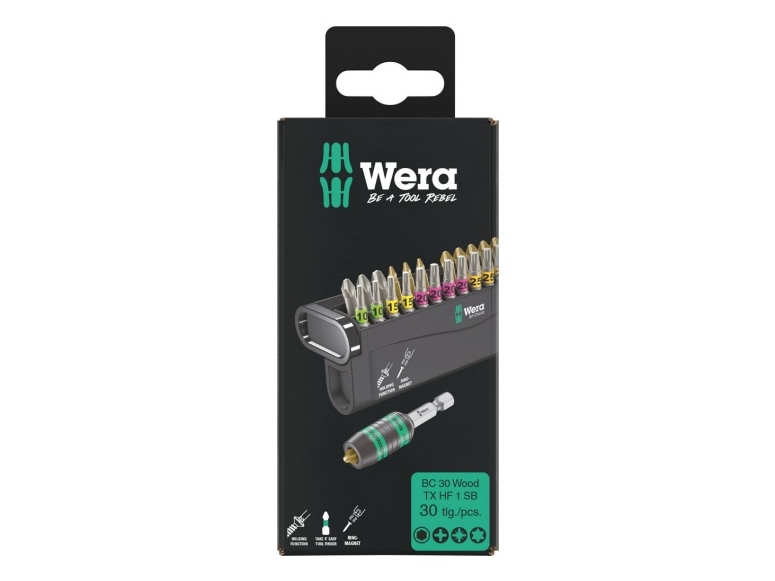 Wera 05057437001, 29 Stück(E), Phillips, Pozidriv, Torx Plus, 1/4", Ph 2, Ph 3, Pz 1, Pz 2, Pz 3, Tx10, Tx15, Tx20, Tx25, Tx30, Tx40