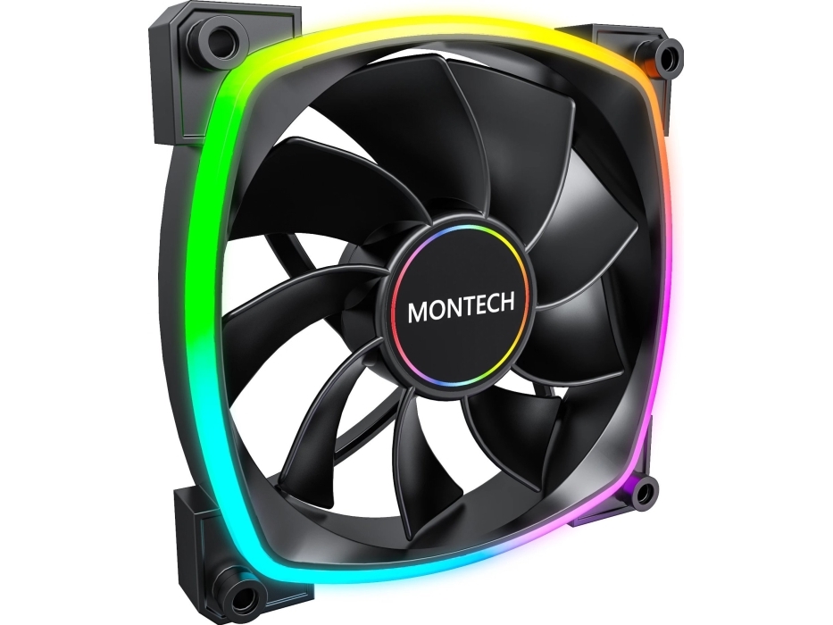 Montech Montech Rx140 Pwm Argb Reverse Lüfter - 140Mm, Schwarz