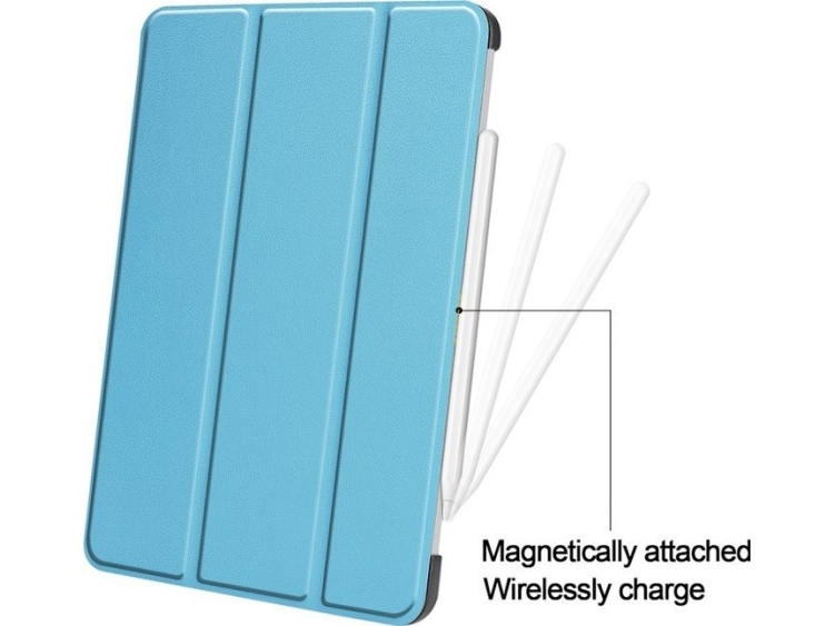 Ilike Galaxy Tab S9 Fe Dreifach Gefaltetes Stand Cover In Öko-Leder Himmelblau