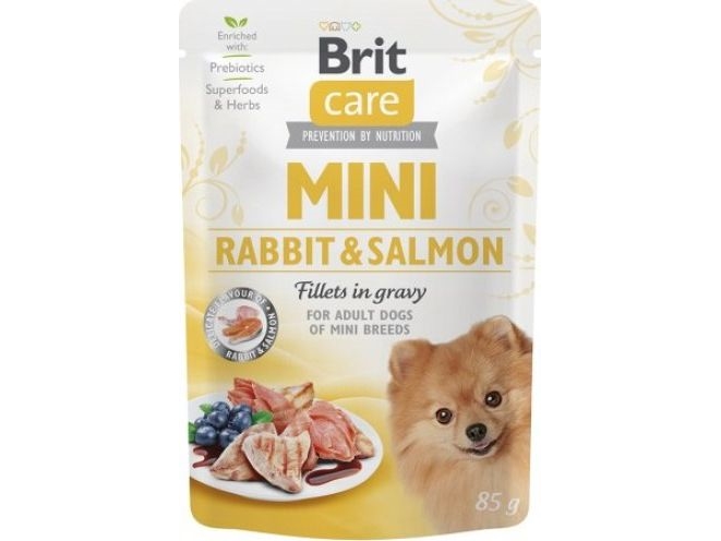 Brit Brit Care Mini Adult Rabbit Salmon Królik z Łososiem Dla Malych Ras 85 G | Sällskapsdjur - Hund - - Blöt hundmat | GameStuff