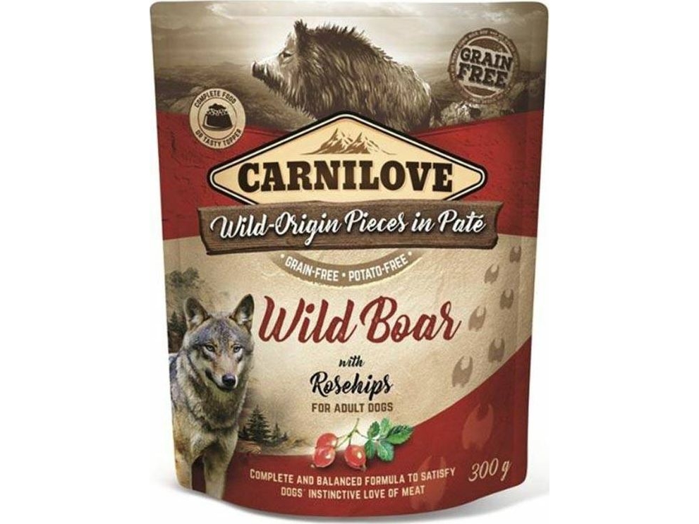 CARNILOVE Carnilove Carnilove Dåsefoder til hunde Pate Wild Boar med hyben 300g