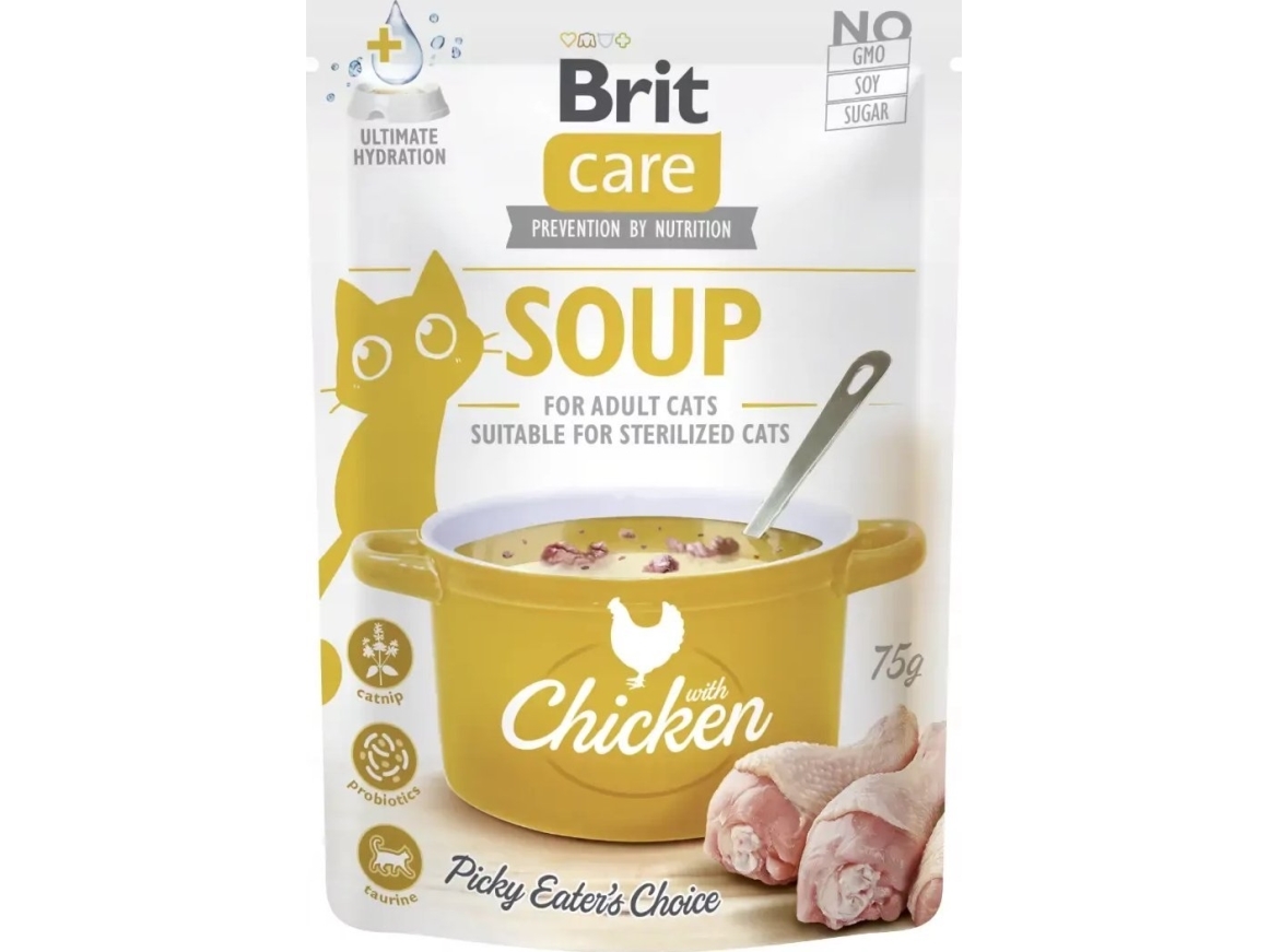Brit Care Våtfoder för katter Kycklingsoppa 75g | Sällskapsdjur - Katt - Kattmat | GameStuff