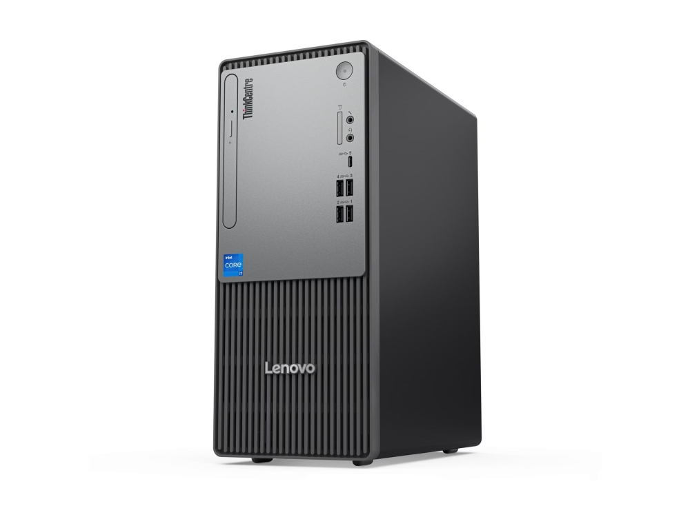 Lenovo ThinkCentre neo 50t Gen 5 12UD - Tower Core i3 i3-14100 / upp till 4.7 GHz - RAM 8 GB - SSD 256 GB - TCG Opal Encryption 2, NVMe - DVD-Writer - UHD Graphics 730 - Bluetooth 5.2, IEEE 802.11ax (Wi-Fi 6) - Win 11 Pro - skärm: ingen - tangentbord: Engelska - Europa - svart - Lenovo TopSeller - med 3 års Lenovo-support på plats | Datorer & Surfplattor - Stationära datorer | GameStuff