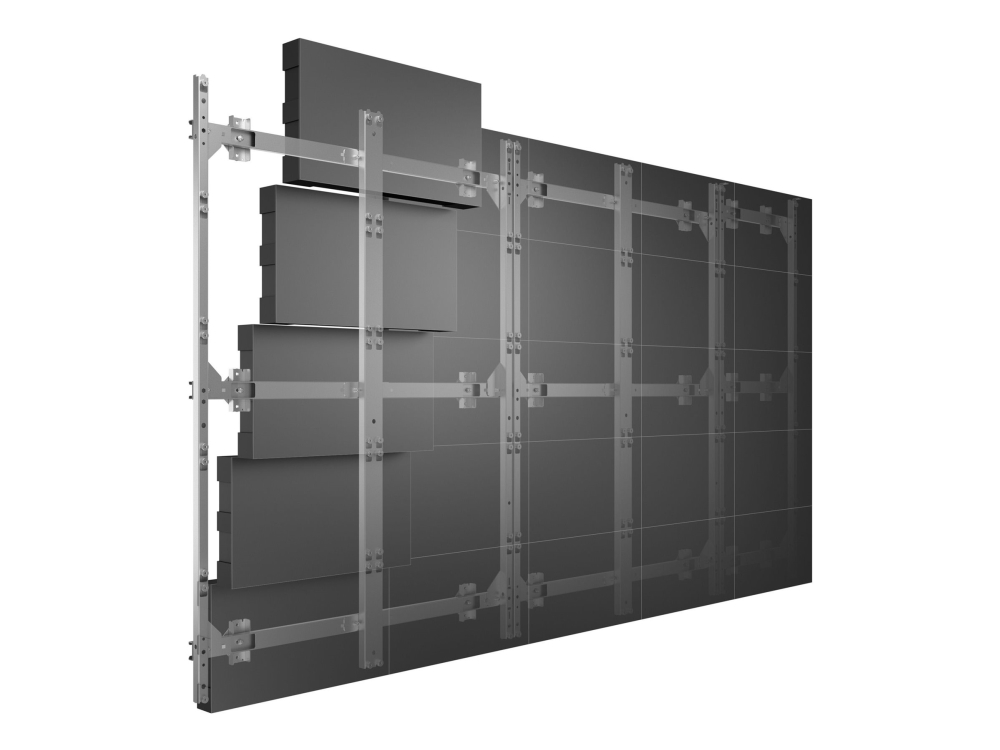 Multibrackets 0193, Fixed, Schwarz, Aluminium, Kunststoff, Stahl, 3,43 M (135"), Wand, 1 Stück(E)