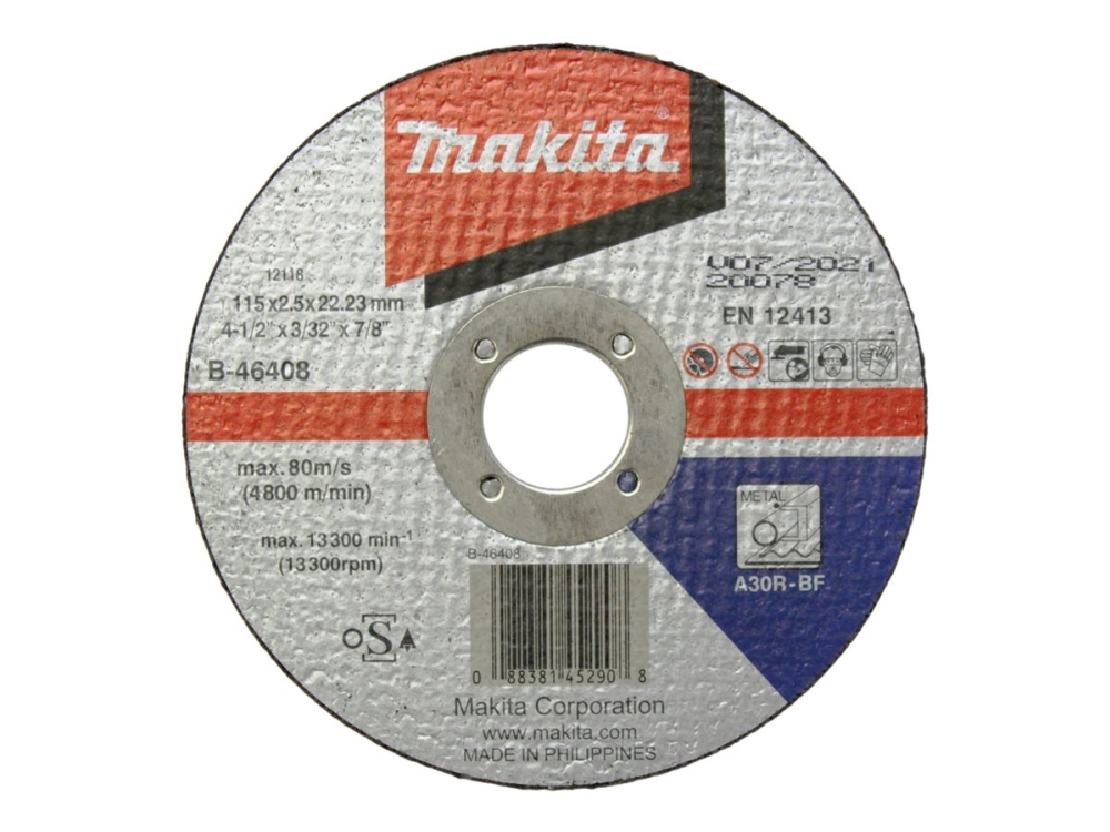 Makita - Kæreskive - For Metal - 115 Mm - Kornstørrelse: A30r-Bf