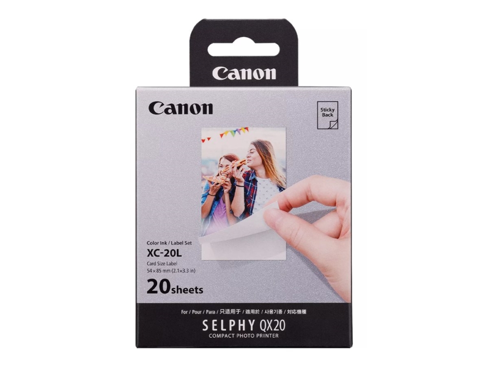 Canon SELPHY XC-20L - Färg (cyan, magenta, gul) - original - bläckbandskassett och papperssats - för Canon SELPHY QX20 | Papper & Emballage - Vitt papper - Fotopapper | GameStuff