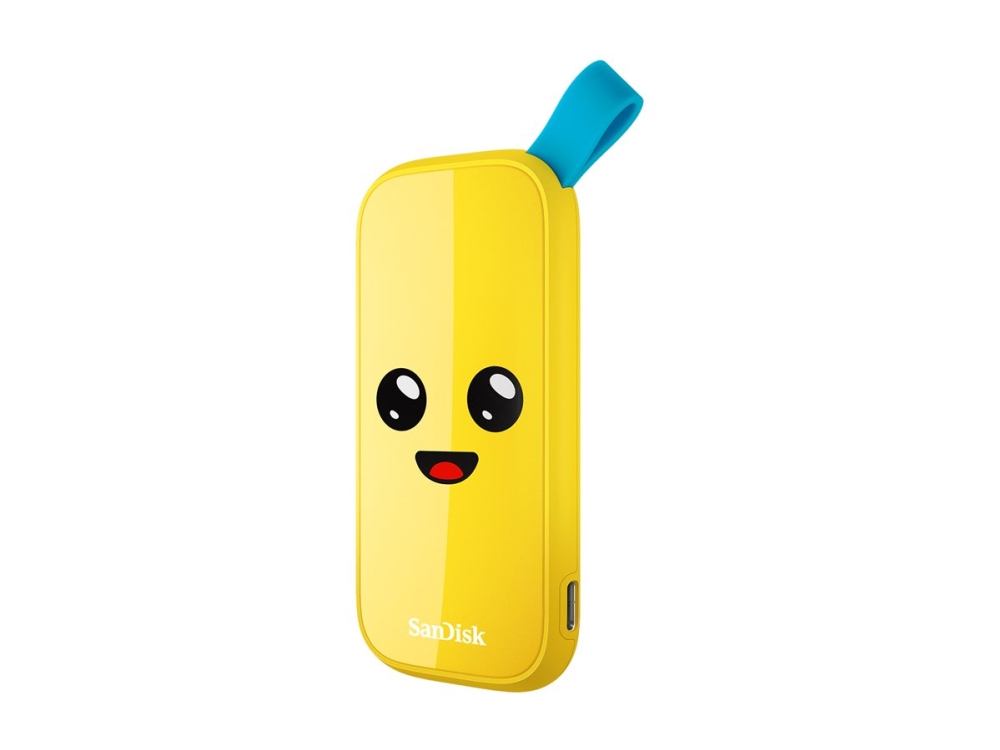 Sandisk Fortnite - Peely Edition - Ssd - 1 Tb - Ekstern (Bærbar) - Usb 3.2 Gen 2
