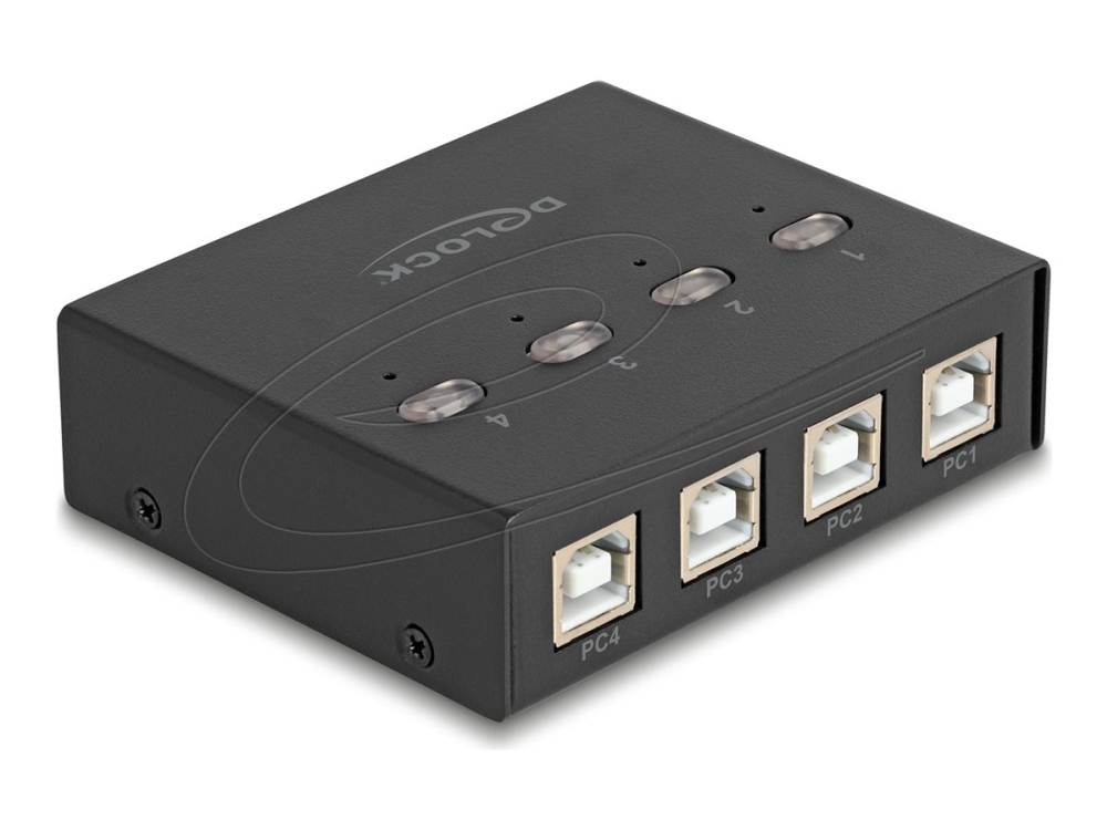 Delock - Usb-Switch - 4 Pc Til 4 Enheder - 8 X Usb 2.0 - Desktop