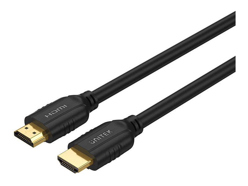 Unitek - High Speed - HDMI-kabel - HDMI hane till HDMI hane - 5 m - svart - tvinnad, 4K60Hz (3840 x 2160) stöd | Datortillbehör - Kablar & adaptrar - Videokablar & adaptrar | GameStuff