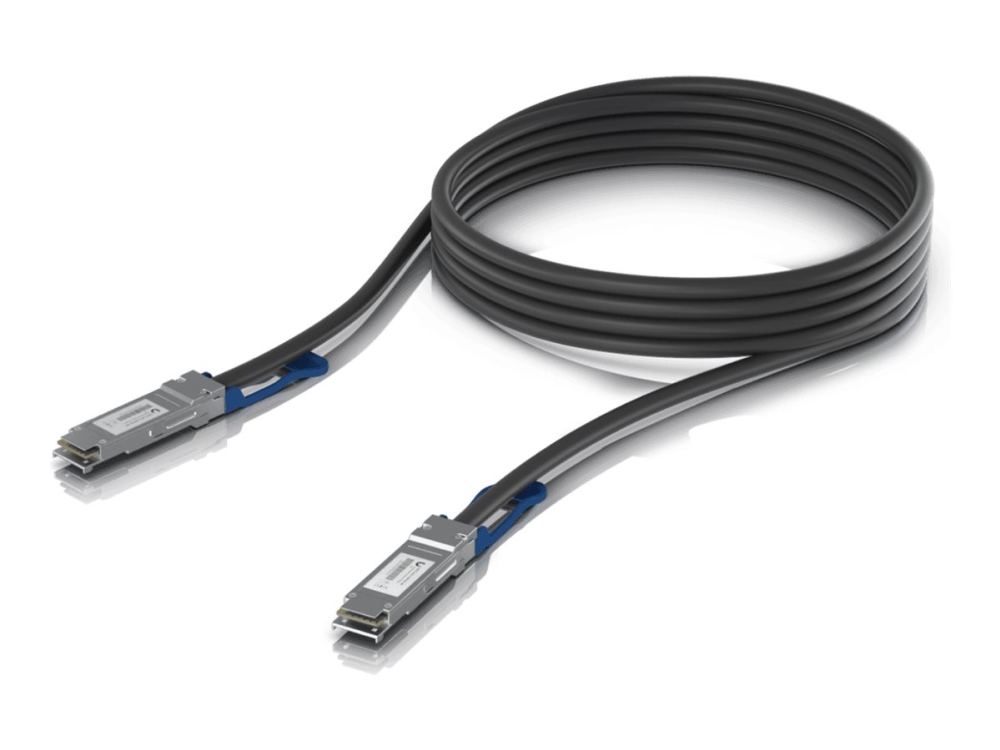 Ubiquiti 100gbase Kabel Til Direkte Påsætning Qsfp28 Han Til Qsfp28 Han 3 M 7 Mm