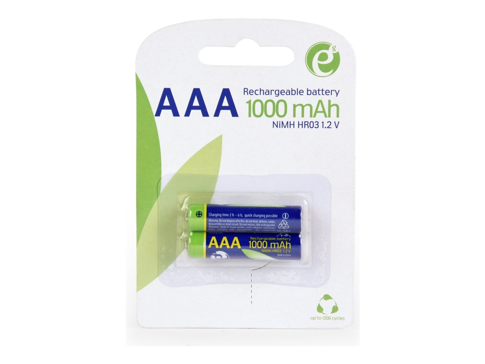 Energenie Eg-Ba-Aaa10-01, Wiederaufladbarer Akku, Aaa, Nickel-Metallhydrid (Nimh), 1,2 V, 1000 Mah, Cd (Cadmium), Hg (Quecksilber), Pb (Blei)