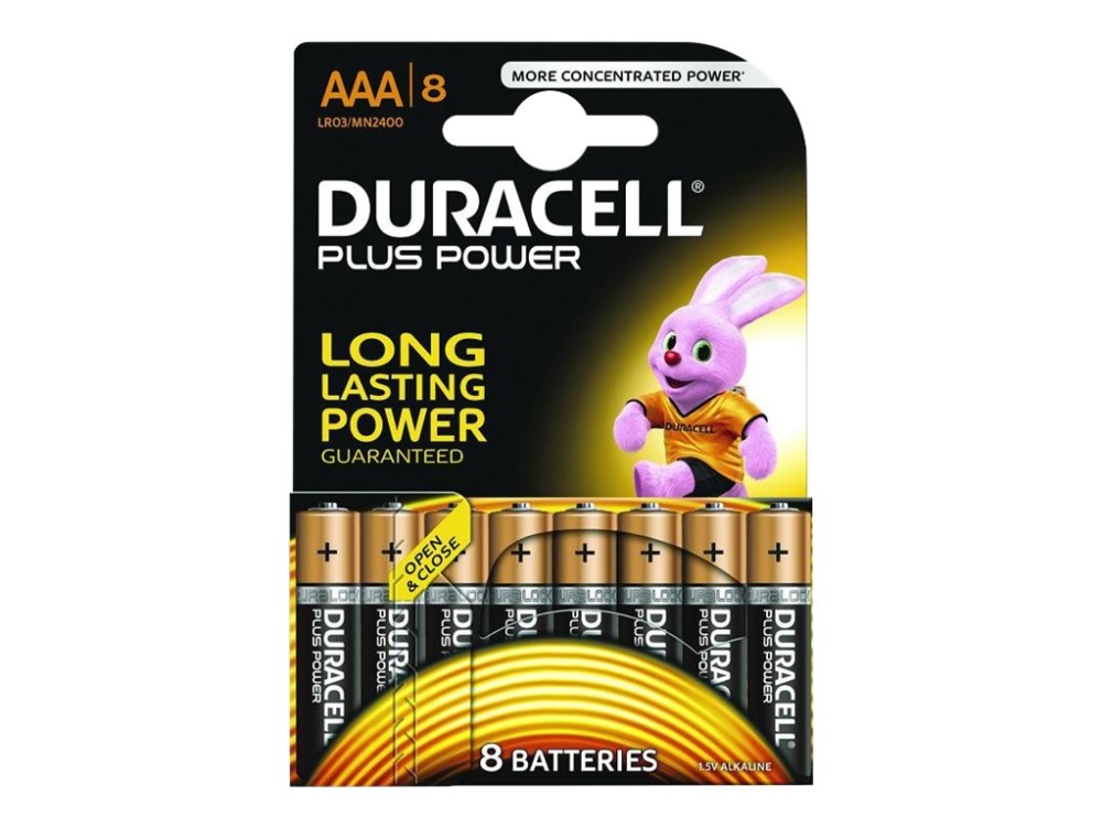 Duracell - Batteri 8 x AAA - alkaliskt - 1150 mAh | EL Artiklar - Batteri - AAA-batterier | GameStuff