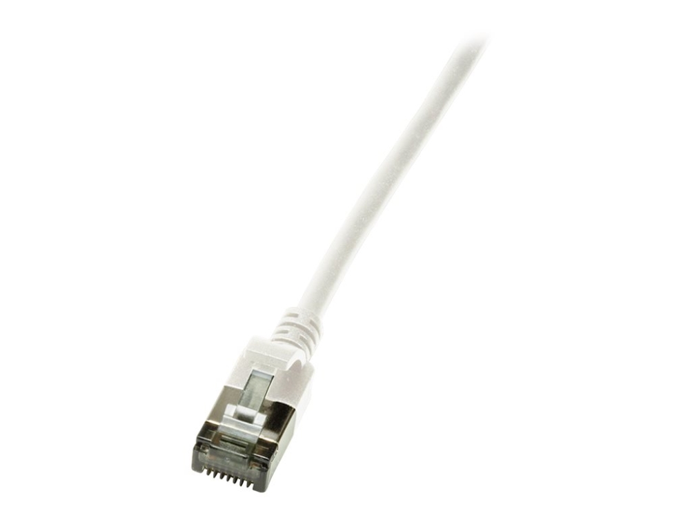 Logilink Slimline - Patchkabel - Rj-45 (Han) Til Rj-45 (Han) - 1.5 M - Sstp, Pimf - Cat 6A - Booted, Halogenfri, Formet, Knastfri - Hvid, Ral 9010