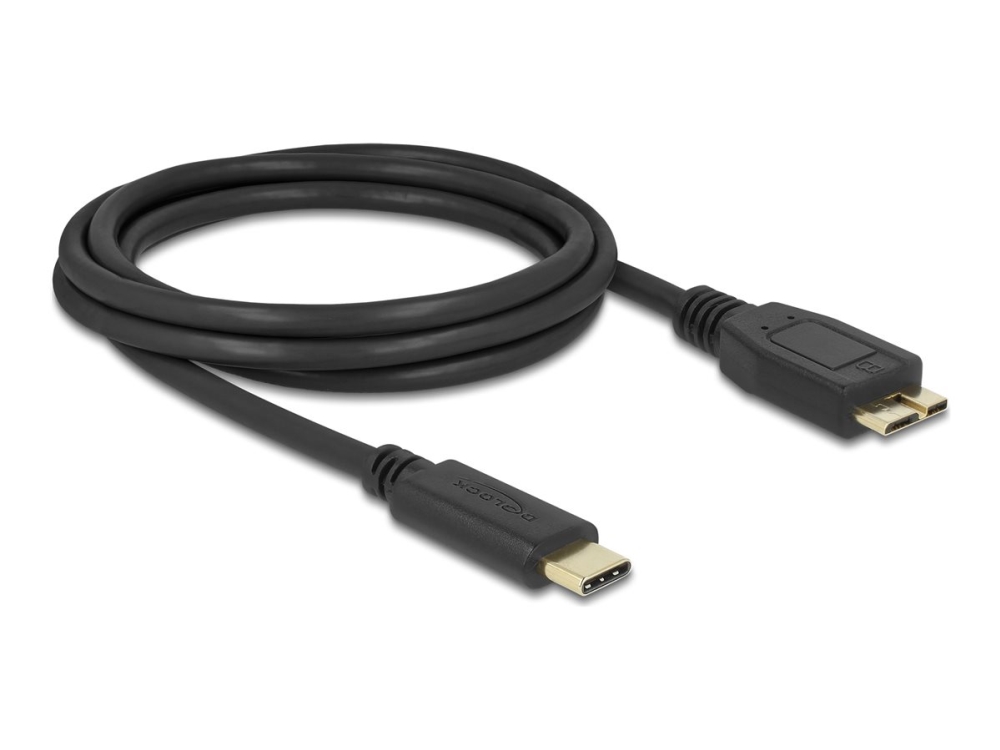 Delock - Usb-Kabel - 24 Pin Usb-C (Han) Til Micro-Usb Type B (Han) - 3 A - 2 M - Up To 5 Gbps Data Transfer Rate - Sort