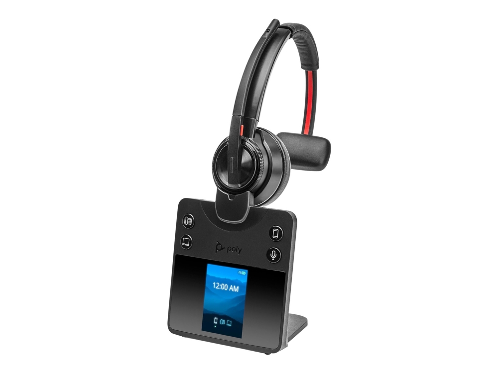 Hp Poly Savi 8410 Office - Savi 8400 Series - Headset - På Øret - Dect / Bluetooth - Trådløs - Sort - Certified For Microsoft Teams