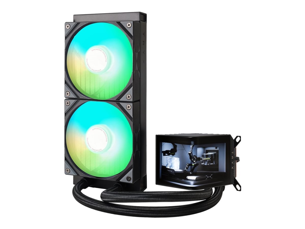Tryx Panorama Komplett-Wasserkühlung Argb - 240 Mm Schwarz (L-P240a-As2m-G0k)