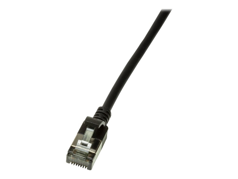 Logilink Ultraflex Slimline - Patchkabel - Rj-45 (Han) Til Rj-45 (Han) - 1.5 M - 3.8 Mm - Shielded Pimf - Cat 6A - Booted, Halogenfri, Formet - Sort,