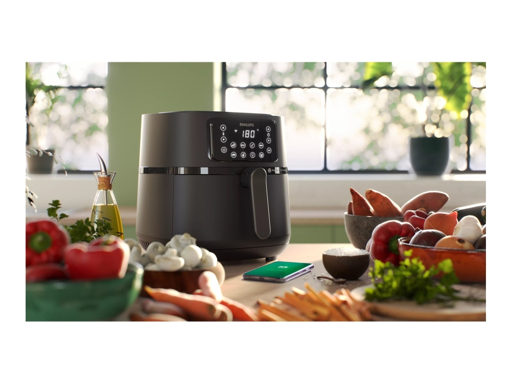 Philips Series 5000 Connected HD9285 XXL - Varmluftsfritös - 7.2 liter - 2 kW - mörkt silver/svart | Köksapparater - Köksmaskiner - Airfryer | GameStuff