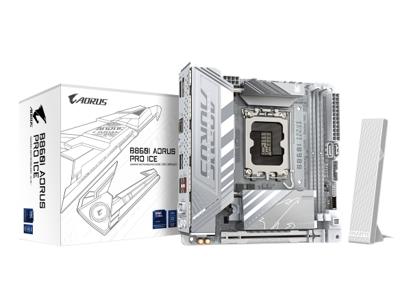 Aorus B860i Pro Ice - Bundkort - Mini Itx - Lga1851 Sokkel - B860 Chipset - Usb4, Usb-C 3.2 Gen2, Usb 3.2 Gen 1, Usb 3.2 Gen 2 - Bluetooth, 2.5 Gigab