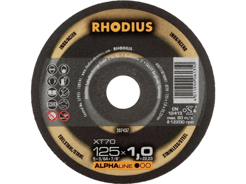 Rhod 207437 Xt Skæreskiver Xt 70 125X1,0X22,23